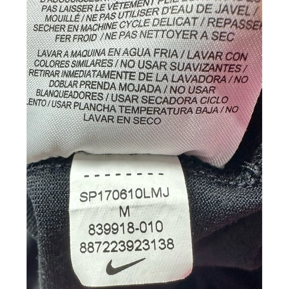 Nike Dri-Fit Women's Logo Graphic Sheer Polyester Sleeveless Tank Top Black M